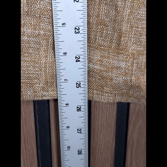 Armani Skirt 8 / M Beige Tweed 100% Linen Pencil High Slit Midi Made in Italy - Picture 5 of 8